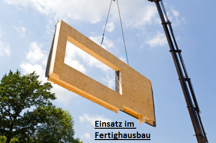 Einsatz im Fertighausbau