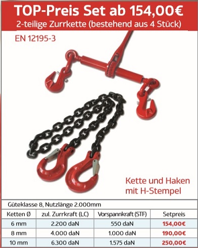 Angebot Zurrketten-Set zweiteilig