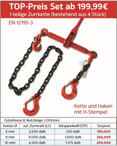 Angebot Zurrketten-Set einteilig